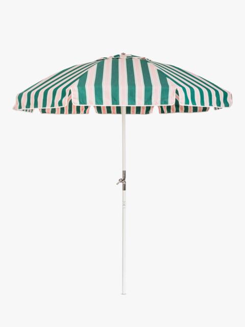 Business & Pleasure Co. Club Umbrella Striped Garden Parasol, 2m, Bistro Green - image 1
