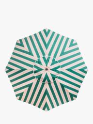 Business & Pleasure Co. Club Umbrella Striped Garden Parasol, 2m, Bistro Green - thumbnail 5