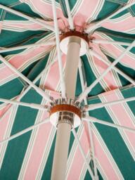 Business & Pleasure Co. Club Umbrella Striped Garden Parasol, 2m, Bistro Green - thumbnail 6