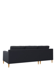 John Lewis Draper II LHF Chaise Leather Sofa, Light Leg - thumbnail 4