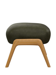 John Lewis Hendricks Leather Footstool, Light Leg - thumbnail 3