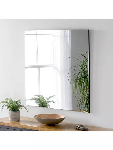 Yearn Delicacy Square Wood Frame Wall Mirror, 80cm - image 1