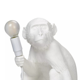 Seletti Sitting Monkey Table Lamp, White - thumbnail 6