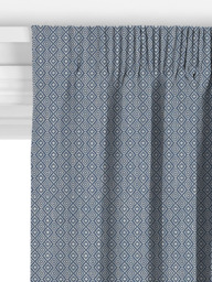John Lewis Diamond Weave Made to Measure Curtains or Roman Blind, Blue - thumbnail 3