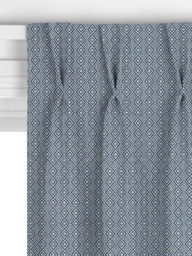 John Lewis Diamond Weave Made to Measure Curtains or Roman Blind, Blue - thumbnail 5