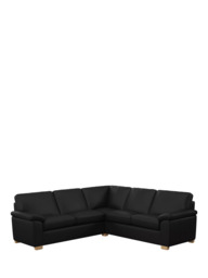 John Lewis Camden 5+ Seater Corner Leather Sofa, Light Leg