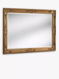 Yearn Baroque Rectangular Wood Framed Wall Mirror - thumbnail 1