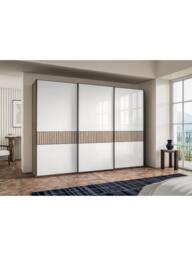 John Lewis Newlyn 3m Sliding Wardrobe with 3 Glass Doors - thumbnail 2