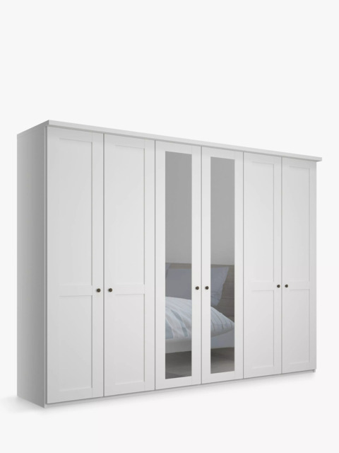 John Lewis Marlow 300cm Mirrored Hinged Wardrobe - image 1