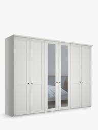 John Lewis Marlow 300cm Mirrored Hinged Wardrobe