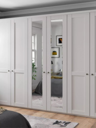 John Lewis Marlow 300cm Mirrored Hinged Wardrobe - thumbnail 3