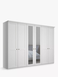 John Lewis Marlow 300cm Mirrored Hinged Wardrobe