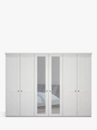 John Lewis Marlow 300cm Mirrored Hinged Wardrobe - thumbnail 2