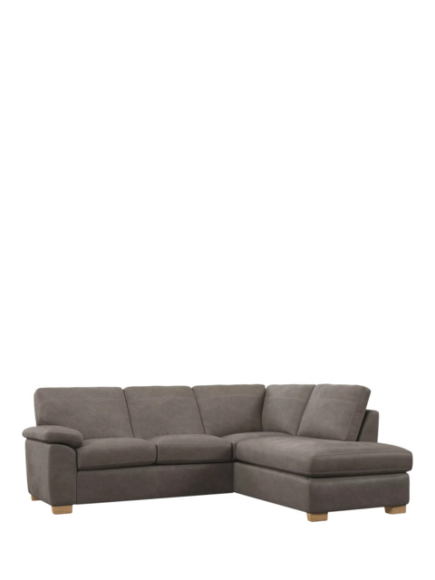 John Lewis Camden RHF Chaise Corner Leather Sofa, Light Leg - image 1