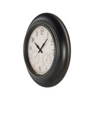 Libra Interiors Outdoor Metal Wall Clock with Temperature & Humidity, 53cm - thumbnail 2