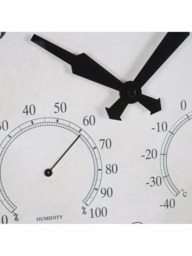 Libra Interiors Outdoor Metal Wall Clock with Temperature & Humidity, 53cm - thumbnail 5