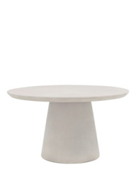 Gallery Direct Hvar Round Concrete Garden Dining Table, 137cm, Grey