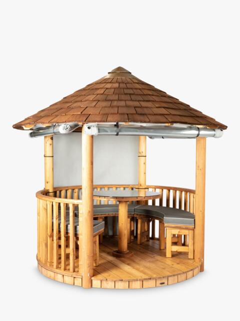 Breeze House Mara Signature Cedar Shingle Roof Circular Gazebo, FSC-Certified (Scandinavian Redwood) - image 1