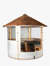 Breeze House Mara Signature Cedar Shingle Roof Circular Gazebo, FSC-Certified (Scandinavian Redwood) - thumbnail 4
