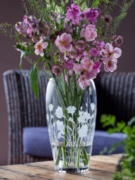 Dartington Crystal Bloom Dianthus Glass Vase, H30cm, Clear - thumbnail 3
