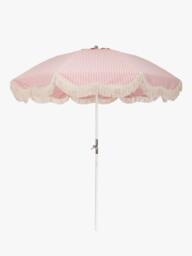 Business & Pleasure Co. Club Umbrella Lauren Stripe Garden Parasol, 2m, Pink