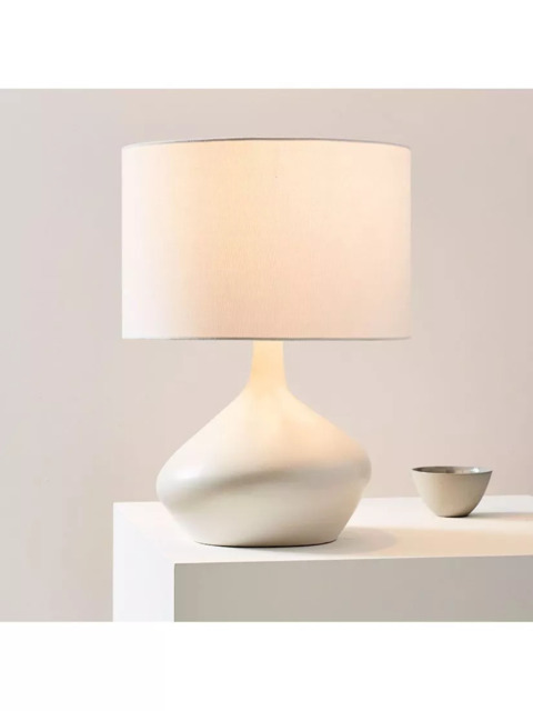 west elm Asymmetry Ceramic Table Lamp, White - image 1