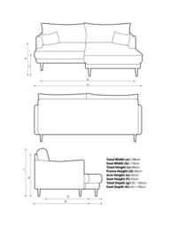 John Lewis Fika Compact 3 Seater RHF Chaise End Sofa, Light Leg, Chunky Chenille Natural - thumbnail 2