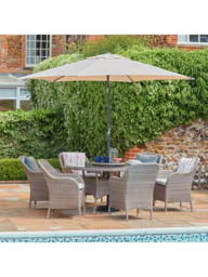 LG Outdoor Monte Carlo 6-Seater Round Garden Dining Table & Chairs Set - thumbnail 4