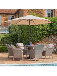 LG Outdoor Monte Carlo 6-Seater Round Garden Dining Table & Chairs Set - thumbnail 3