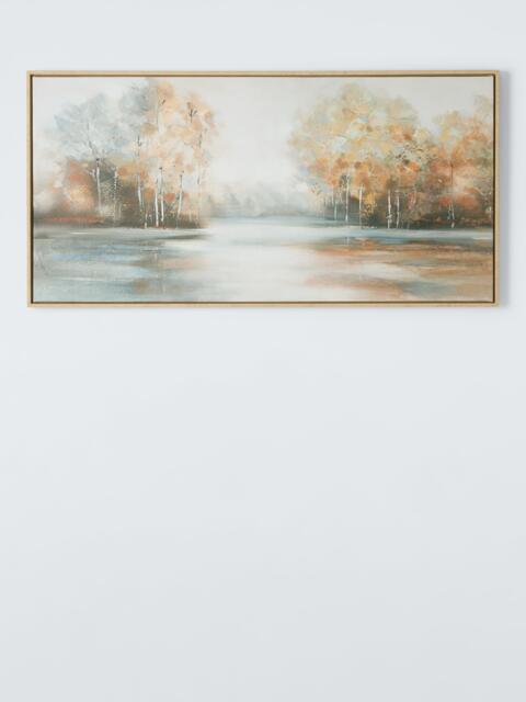 John Lewis 'Trees on the Lake' Framed Canvas Print, 50 x 100cm - image 1