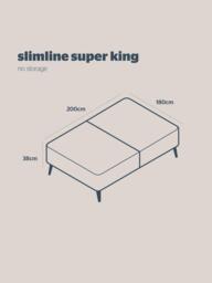 Silentnight Non-Sprung Upholstered Slimline Divan Base, King Size - thumbnail 4