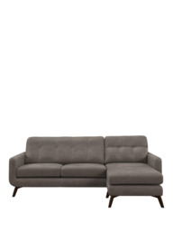John Lewis Barbican RHF Chaise Leather Sofa, Dark Leg - thumbnail 5
