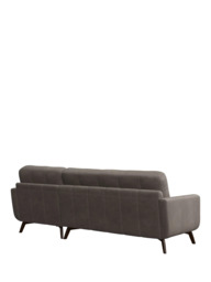 John Lewis Barbican RHF Chaise Leather Sofa, Dark Leg - thumbnail 4