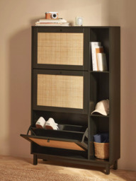 John Lewis Rattan 3 Tier Shoe Storage Unit - thumbnail 2