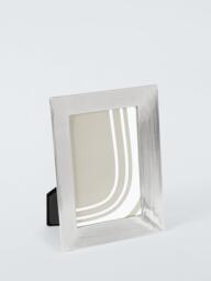 John Lewis Textured Wave Photo Frame, Silver - thumbnail 1