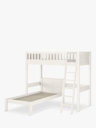 Stompa Arven High Sleeper with Single Bed, White - thumbnail 1
