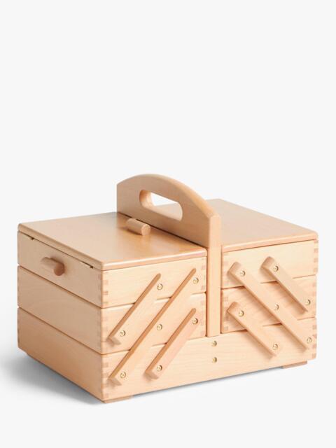 Milward Wooden Cantilever Sewing Box - image 1