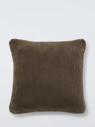 John Lewis Luxury Faux Fur Plain Cushion - thumbnail 1