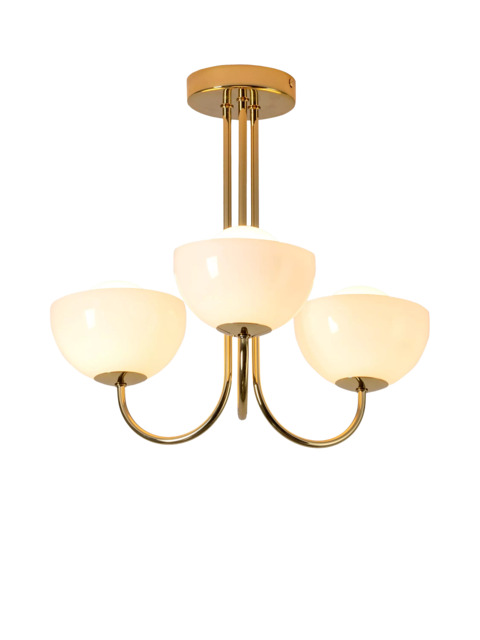 houseof Glass Bowl 3-Arm Ceiling Light - image 1