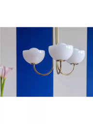houseof Glass Bowl 3-Arm Ceiling Light - thumbnail 6