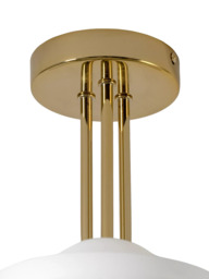 houseof Glass Bowl 3-Arm Ceiling Light - thumbnail 5