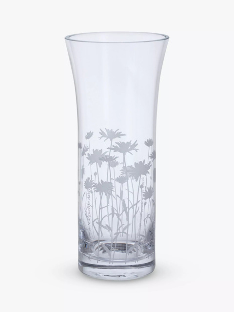 Dartington Crystal Bloom Marguerite Trumpet Vase, H25cm, Clear - image 1