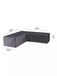 Pacific Aerocover Corner Garden Lounge Set Furniture Cover, 255cm, Anthracite - thumbnail 2