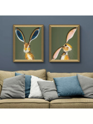 John Lewis Quinn Russell 'Marley & Maisie' Framed Print, Set of 2, 55 x 45cm, Green - thumbnail 2