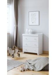 Little Acorns Classic Changing Table Dresser, White - thumbnail 1