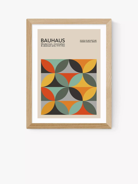 EAST END PRINTS Luxe Poster Co. 'Geometric Pattern Bauhaus' Framed Print - image 1