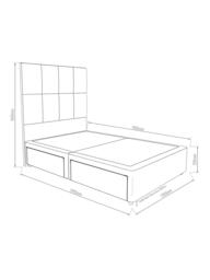 Hypnos Pocket Sprung Upholstered 4 Drawer Divan Base, Double - thumbnail 4