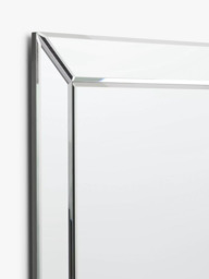 John Lewis Simple Bevelled Glass Rectangular Wall Mirror, Clear - thumbnail 2