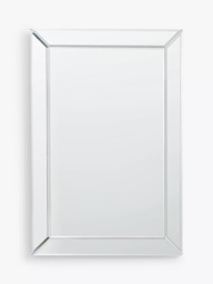 John Lewis Simple Bevelled Glass Rectangular Wall Mirror, Clear - thumbnail 1
