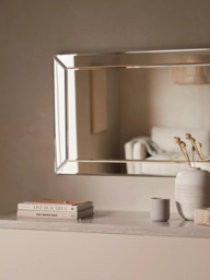 John Lewis Simple Bevelled Glass Rectangular Wall Mirror, Clear - thumbnail 3
